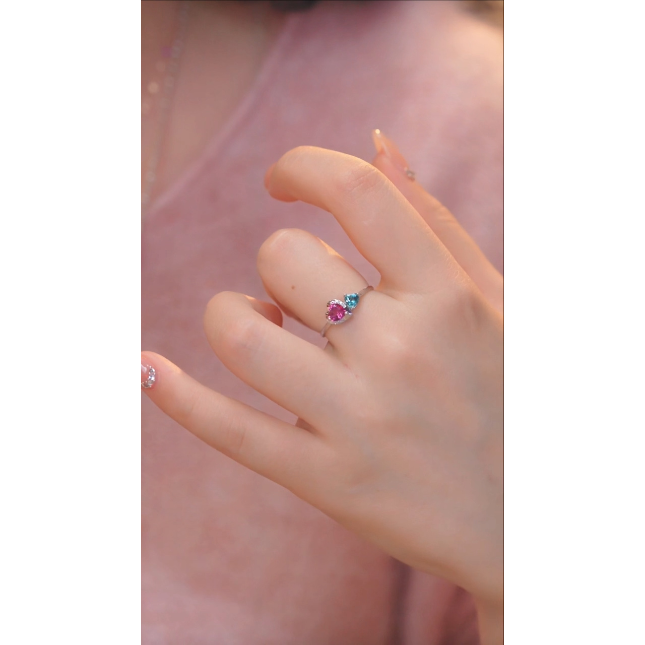 碧玺戒指18K金镶嵌多样性发 （1ct）@@U9346