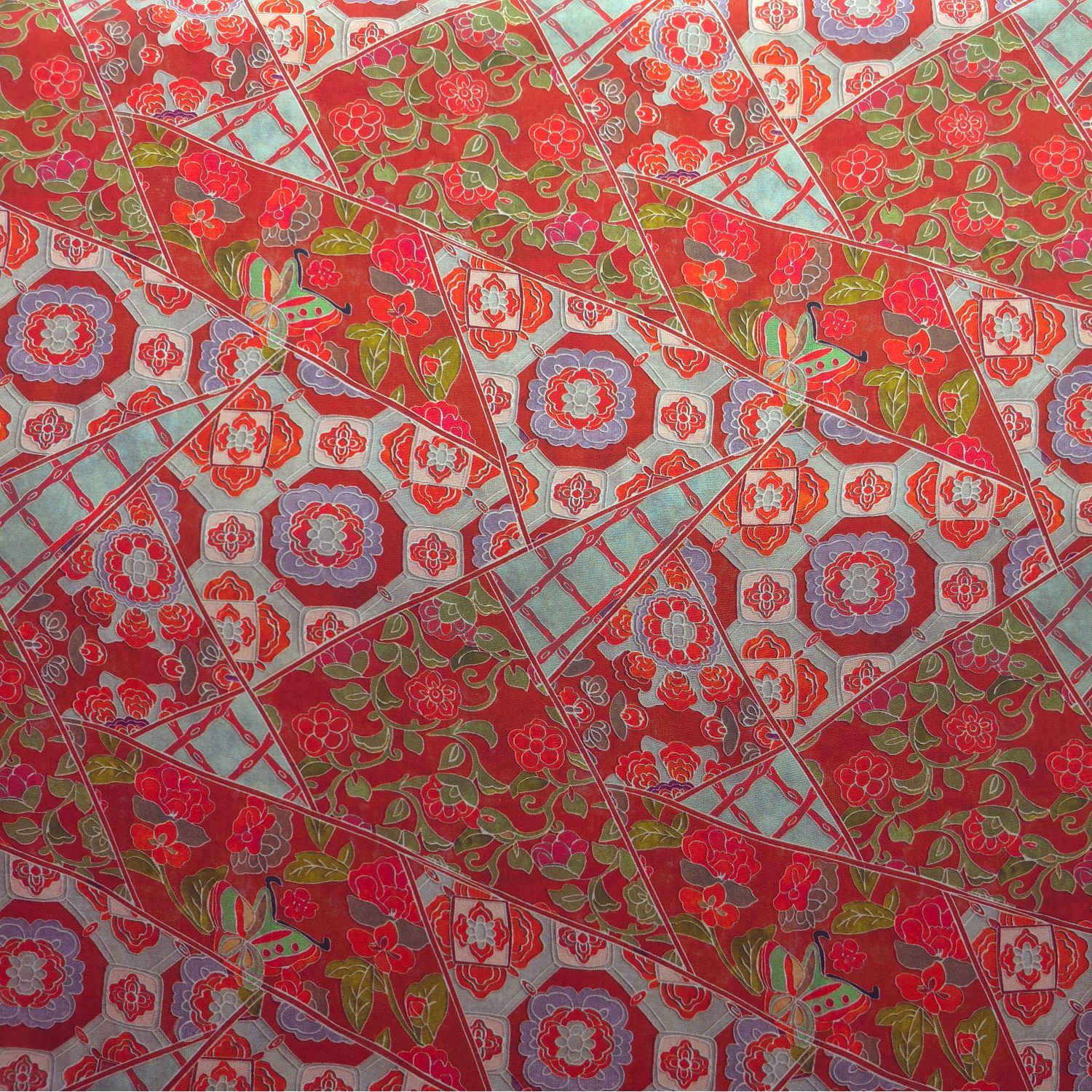 【贡缎棉绸.拼接风】新款贡缎棉绸面料（2米包邮）