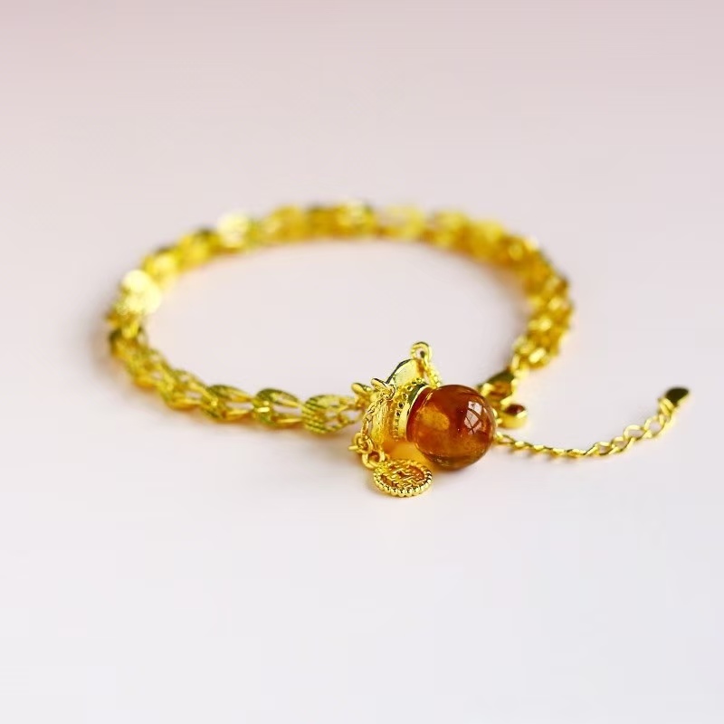 【张总专属】时尚精美高端蓝珀凤尾合金手链【CM12466】