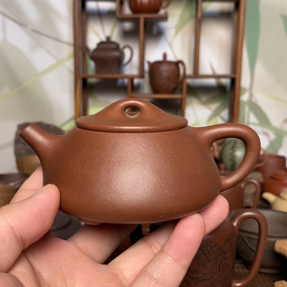 茶壶紫砂半手工石瓢200cc