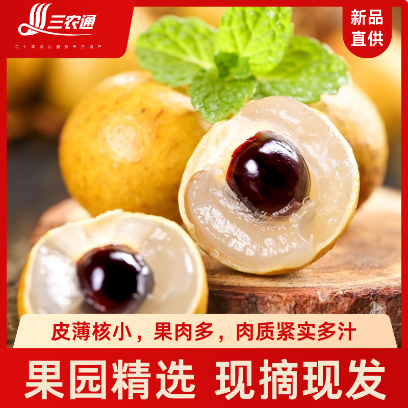 【三农通】新人享泰国金标大龙眼新鲜龙眼当季整箱应季新鲜去枝果