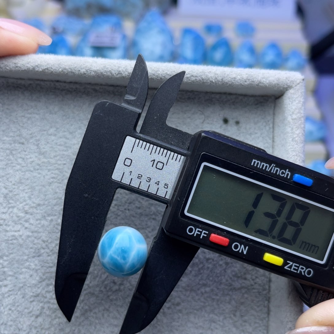 未镶嵌针钠钙石（海纹石）珠宝半成品海纹石单珠13