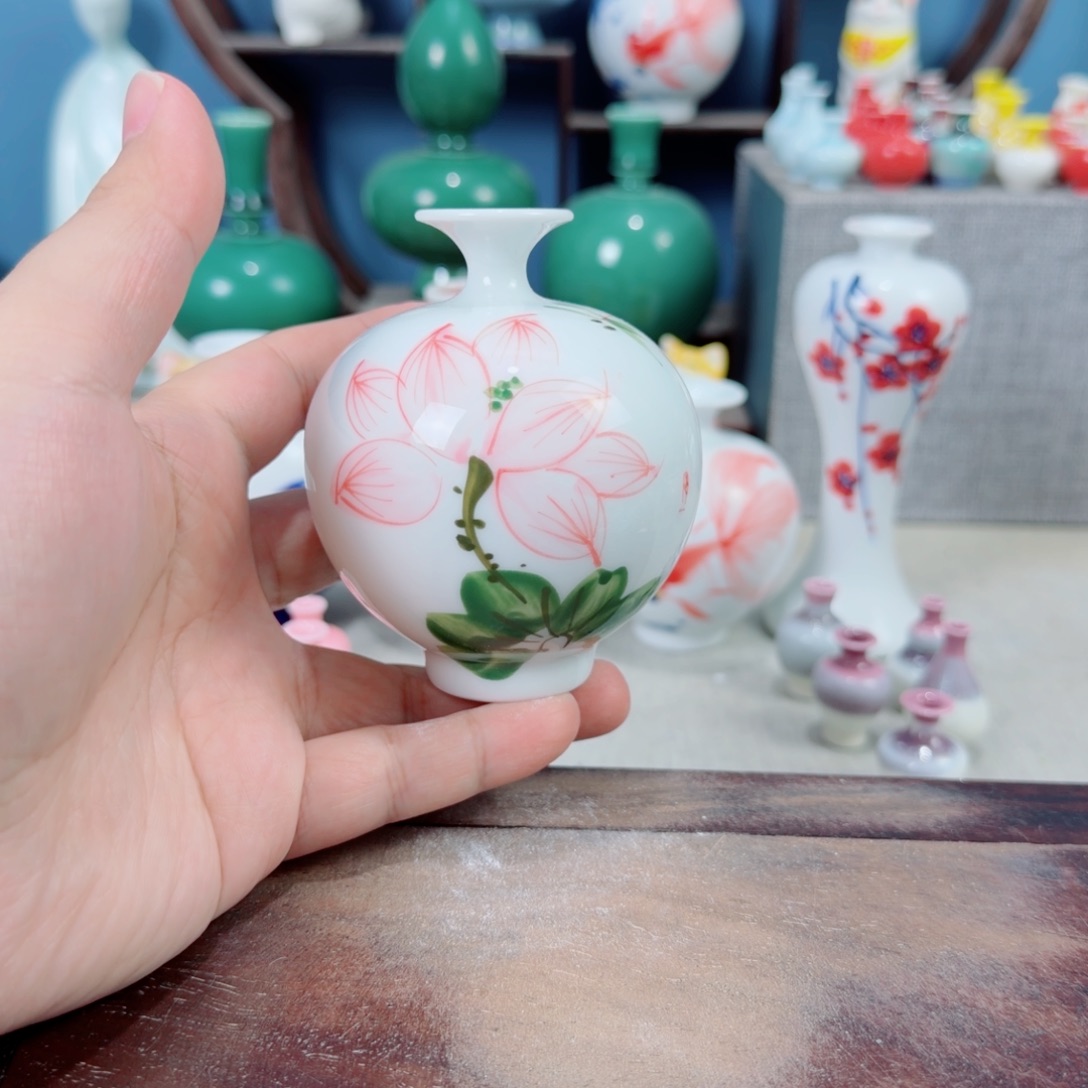 陶瓷手工小花器摆件