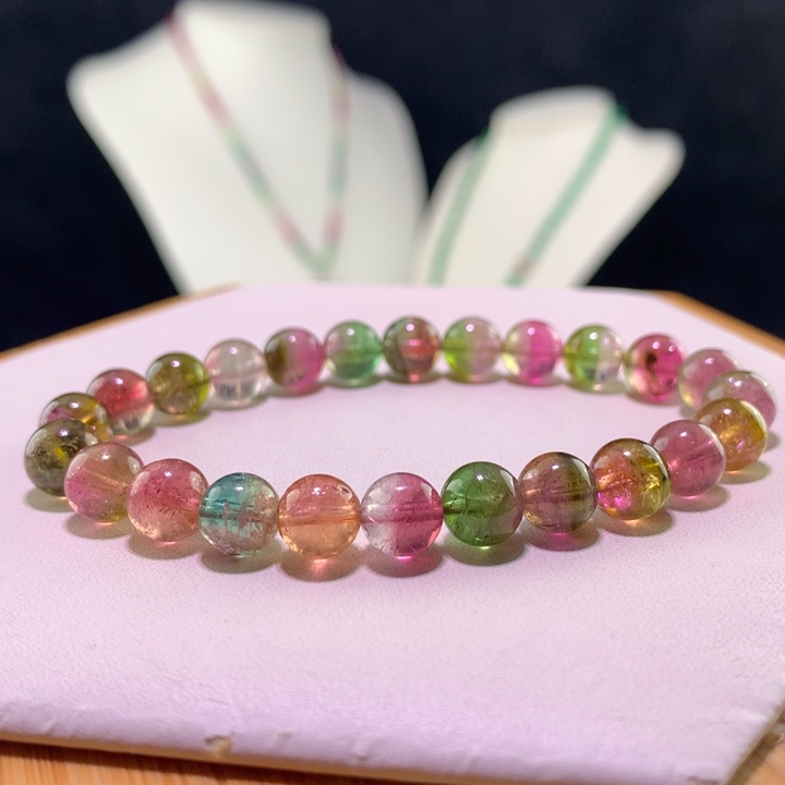 双色碧玺手链未镶嵌