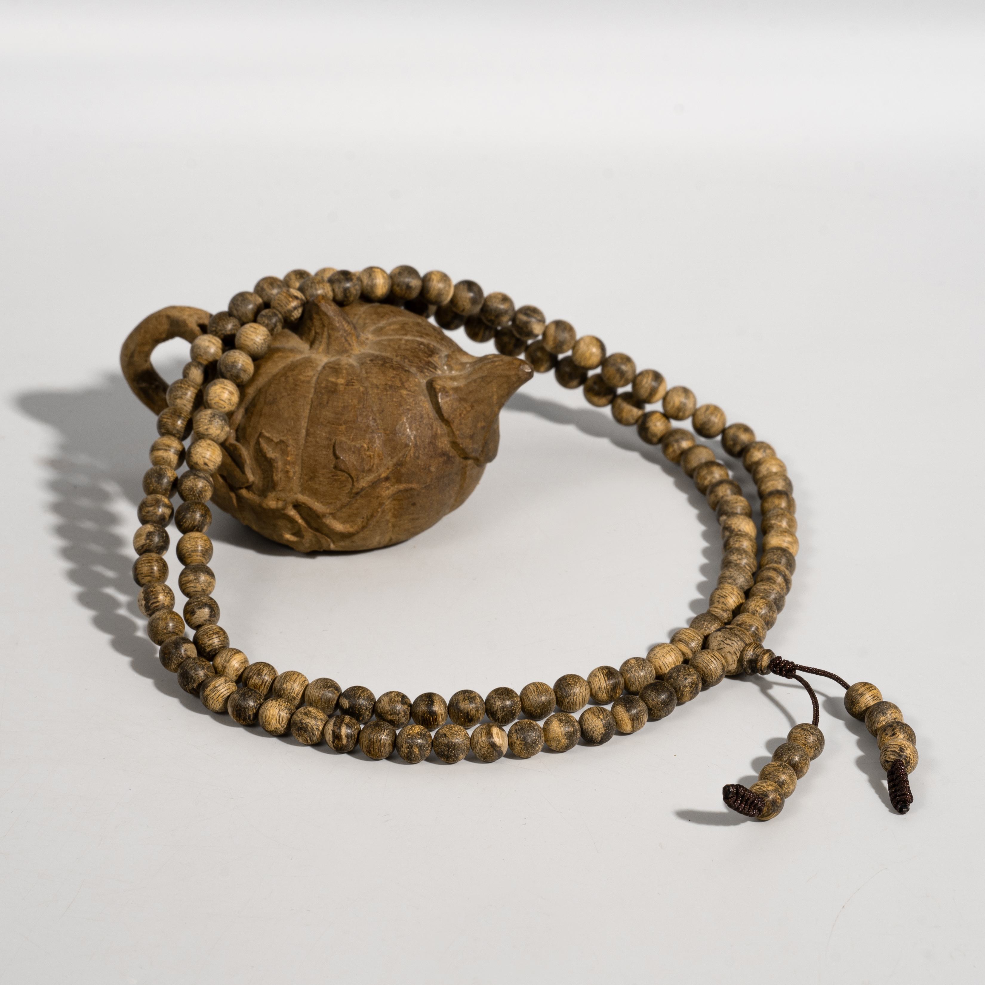 满江红 沉香菩萨棋沉香/沉水/圆珠0.6长串/19g/天然沉香手串/NZ80