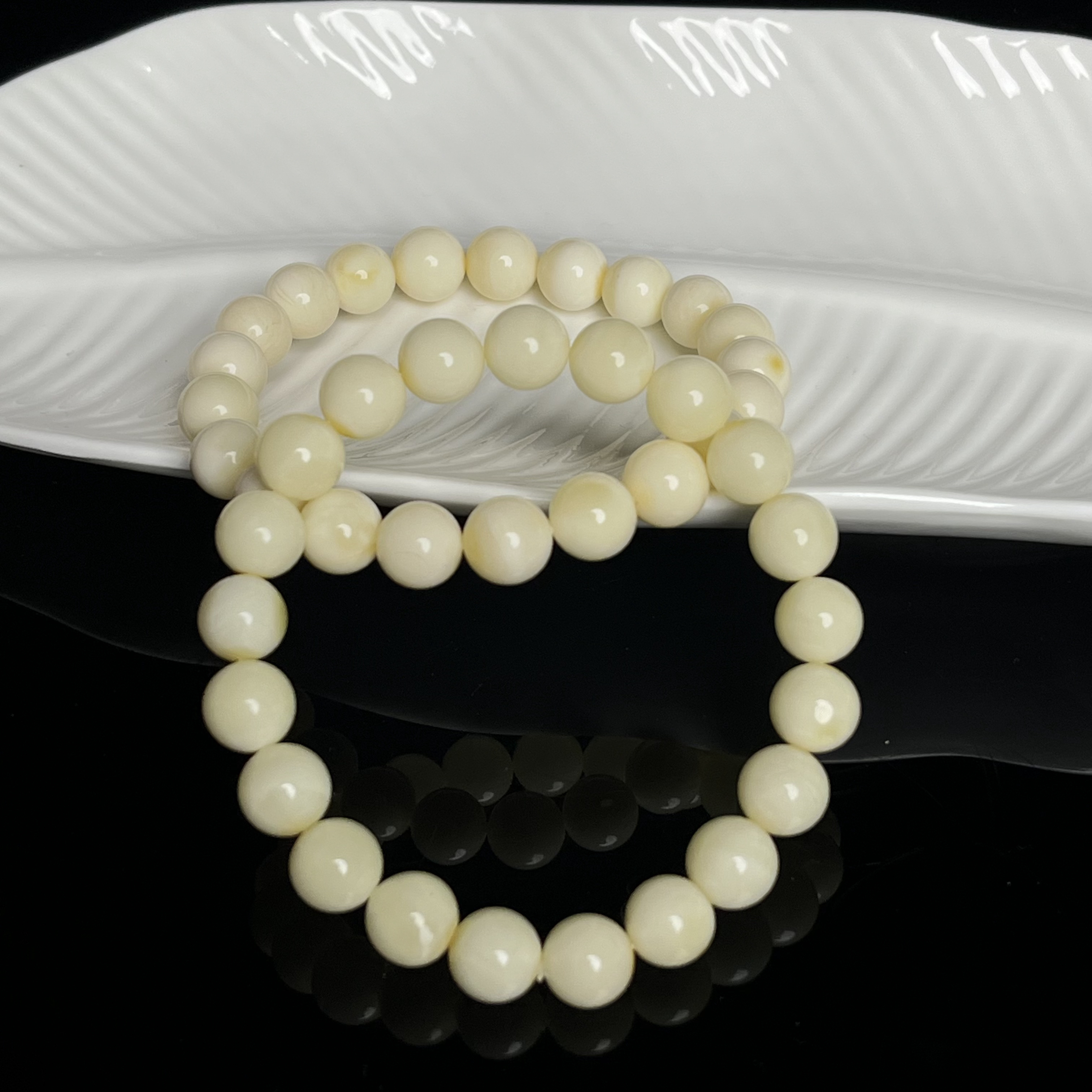 瓷白蜡手串C4003多样性发其一