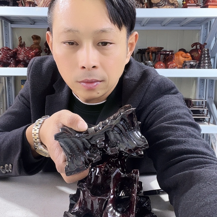 杨***霞木A越南马拉丝木花梨木九个