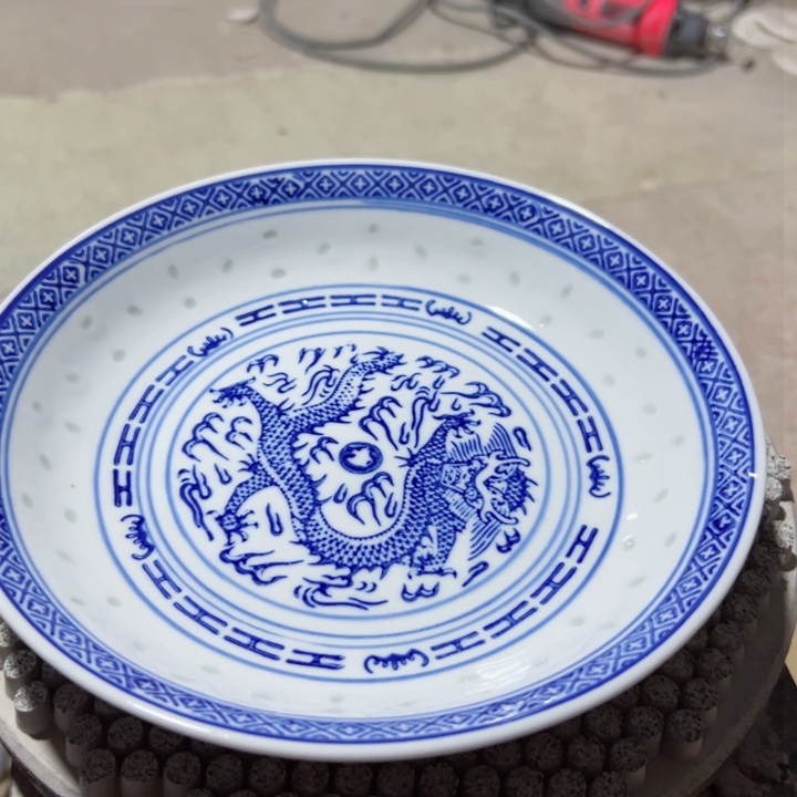 碗青花玲珑8寸盘子6个