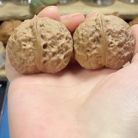 文玩核桃把件肉丸子带彩41+