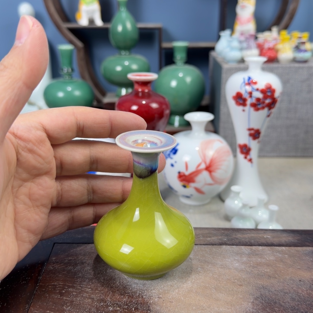 陶瓷手工小花器摆件