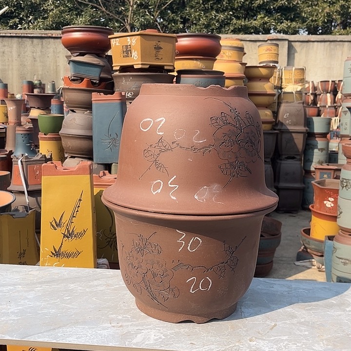 紫砂紫砂花盆盆栽