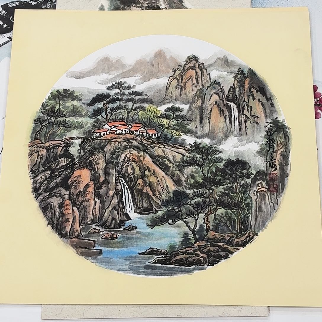 国画50斗方卡纸一张