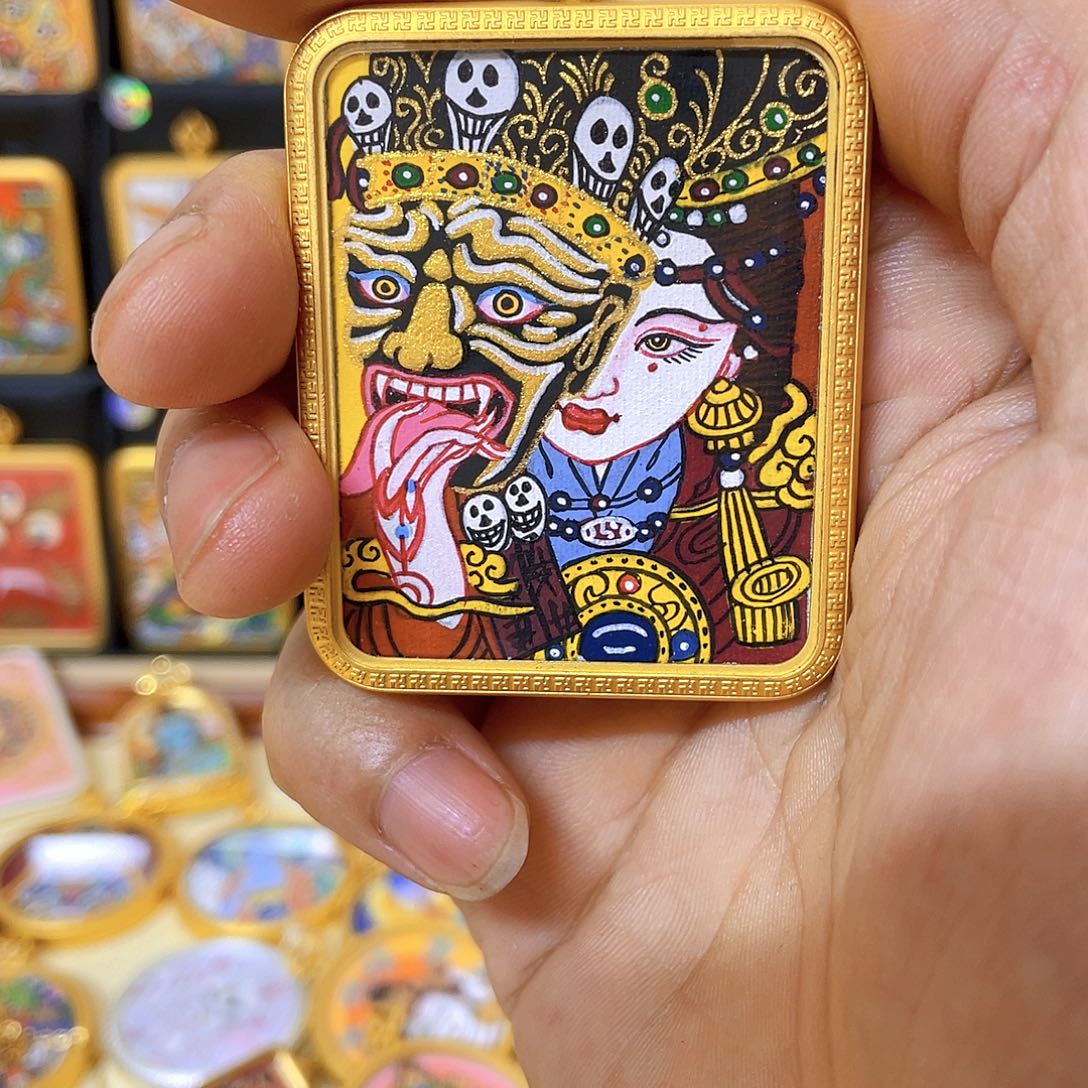 吊坠扎吉拉姆手绘唐卡