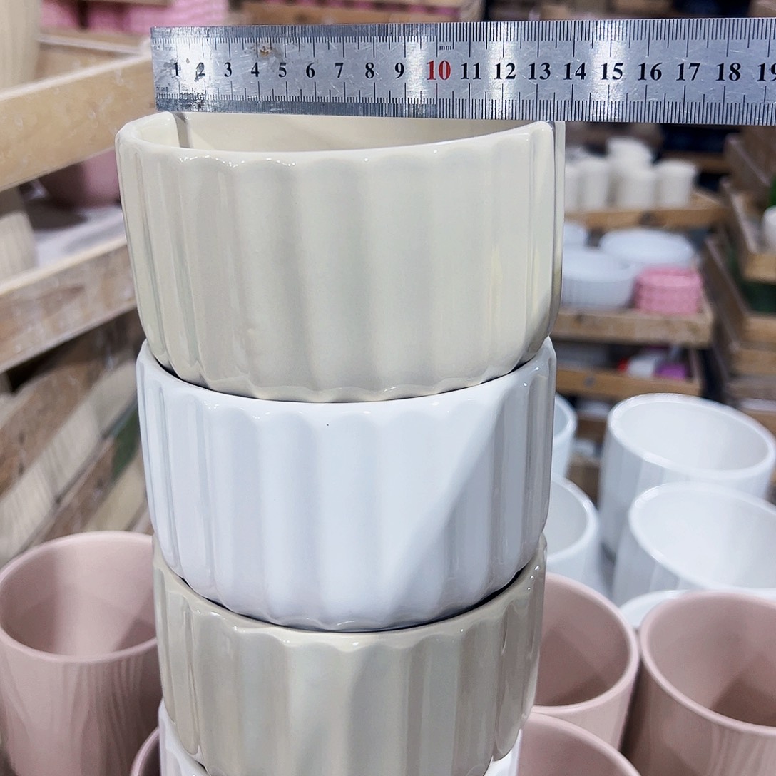 有孔外贸尾单陶瓷花盆凑单10米包邮四个