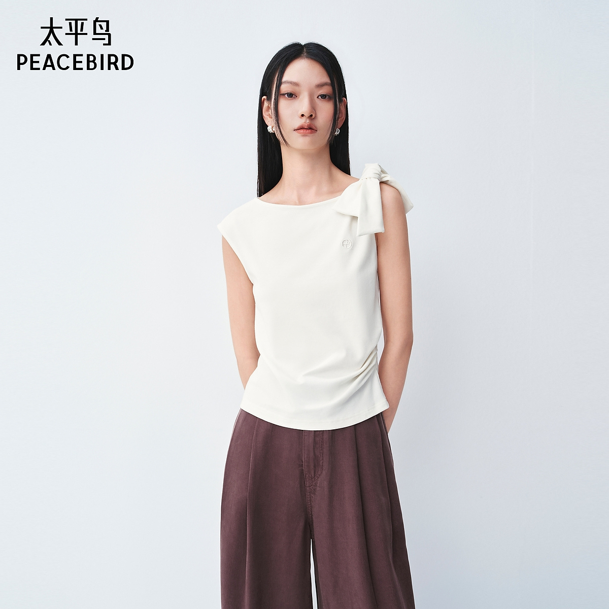 【赵老板专属】太平鸟短款修身背心短袖T恤夏季新款AACNG240B