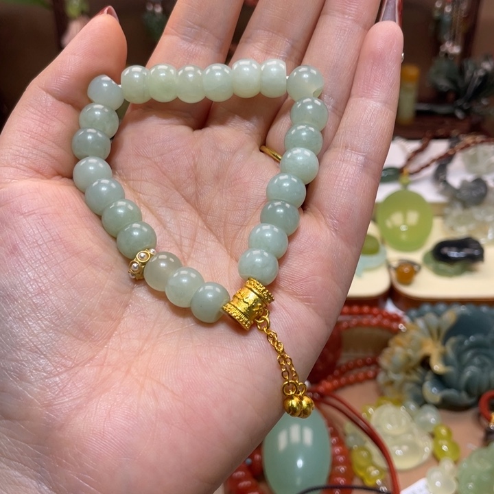 蛇纹石玉手链未镶嵌