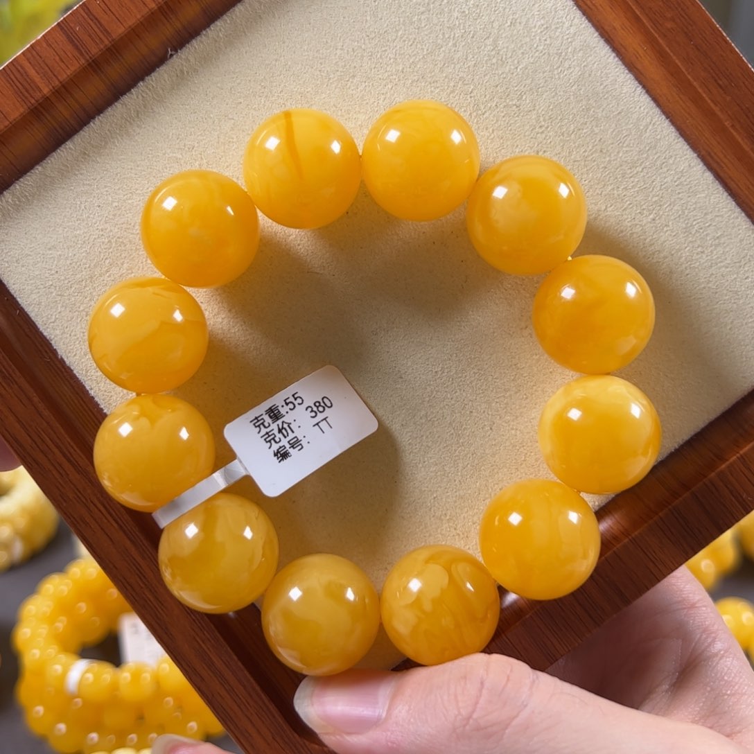 裸石蜜蜡未镶嵌20+焦皮鸡油红浓蜡圆珠tt