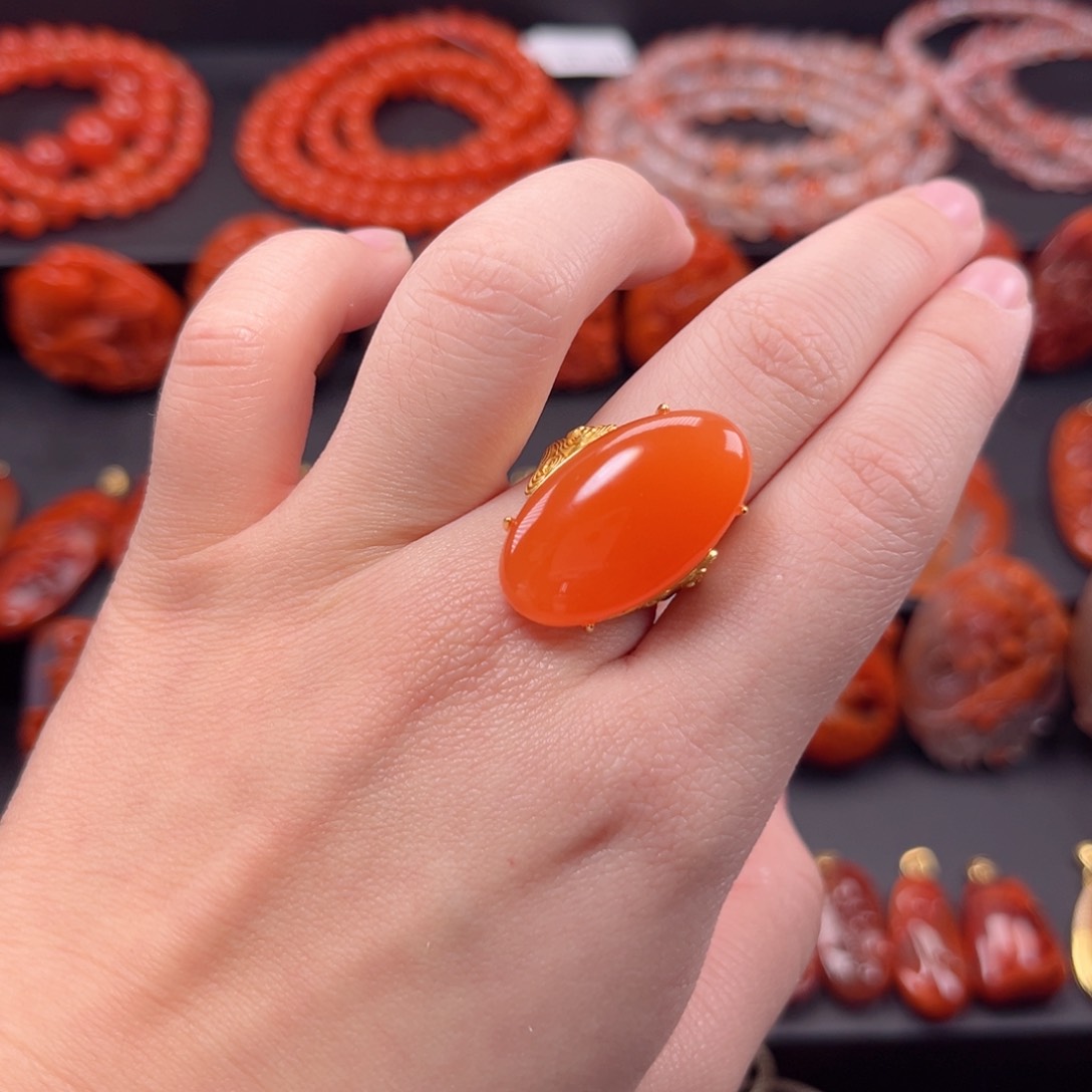 南红玛瑙南红银S925镶嵌