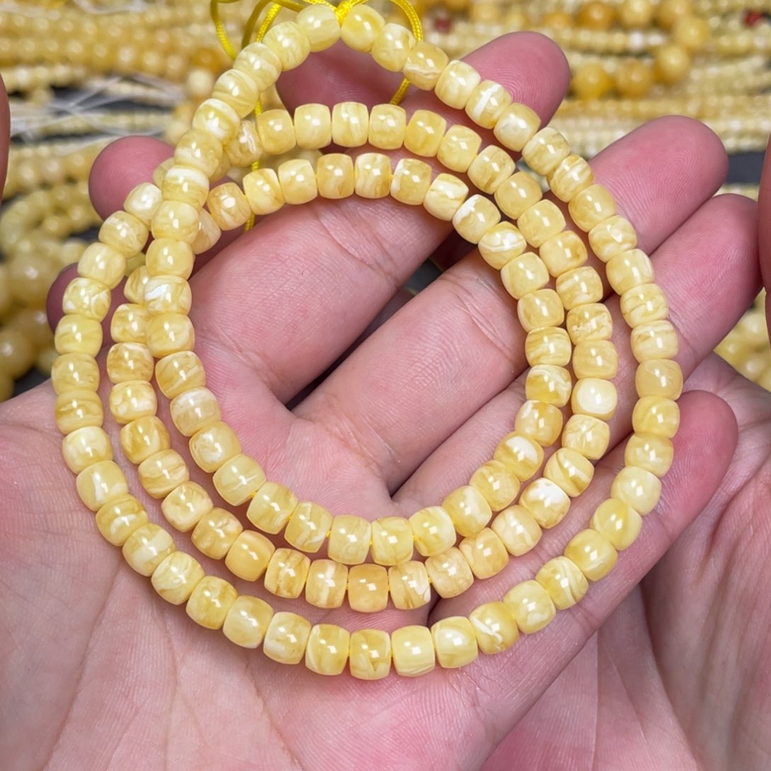 未镶嵌蜜蜡裸石蜜蜡佛珠6.3mm