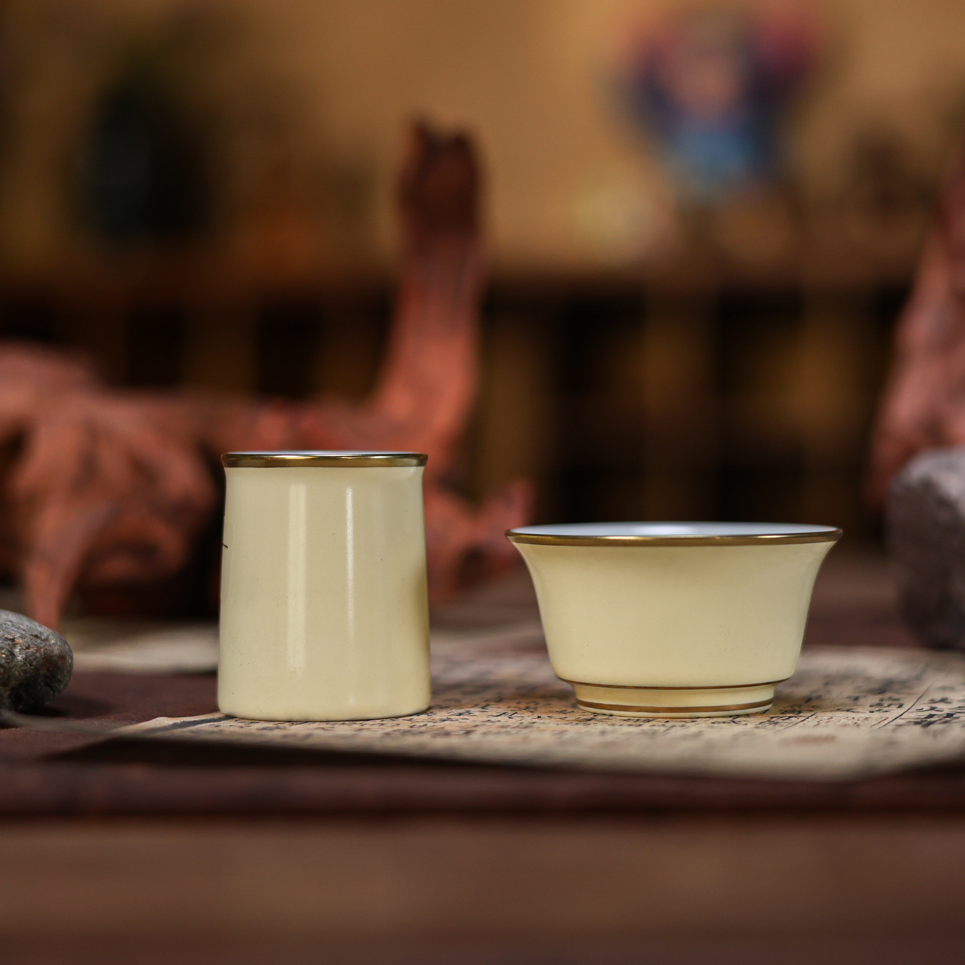 阿茶 松花黄闻饮杯（华隐S1295）