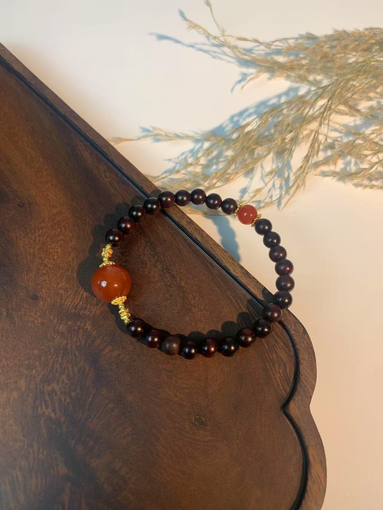 原创设计红玛瑙手串F046【多样性发一】