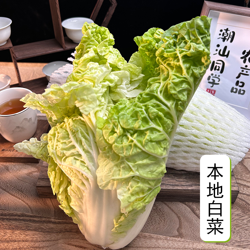潮汕老品种皱叶白菜，半包心两个一斤，坏单烂单包赔。生态大白菜