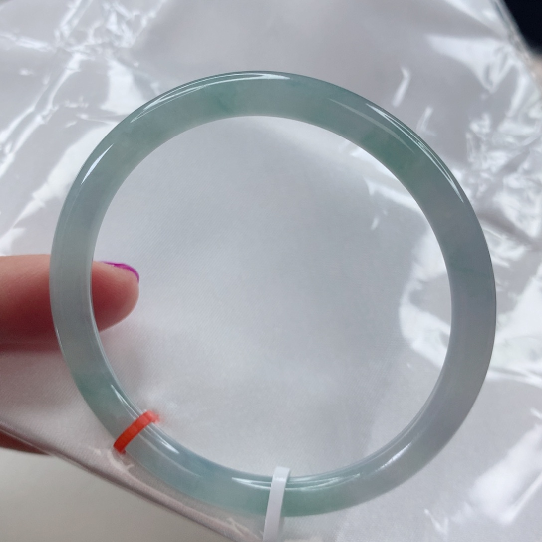 翡翠未镶嵌手镯圈口53.7