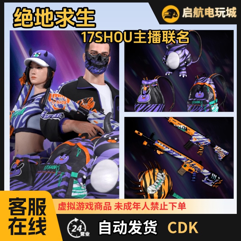 steam 绝地求生 17shou主播联名 CDK兑换码 官方秒拍秒发秒到账