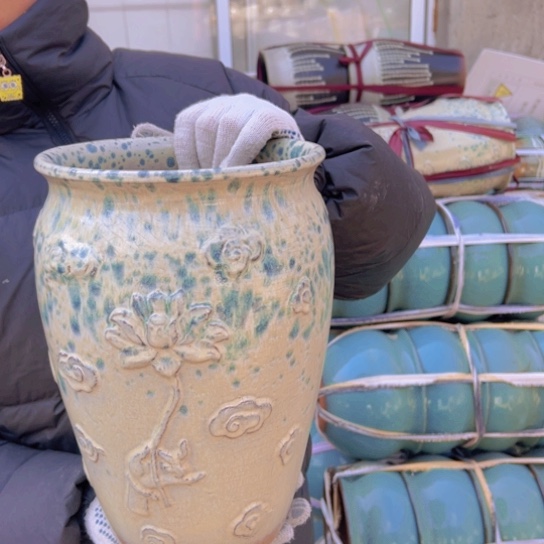 紫砂花盆高30口20————