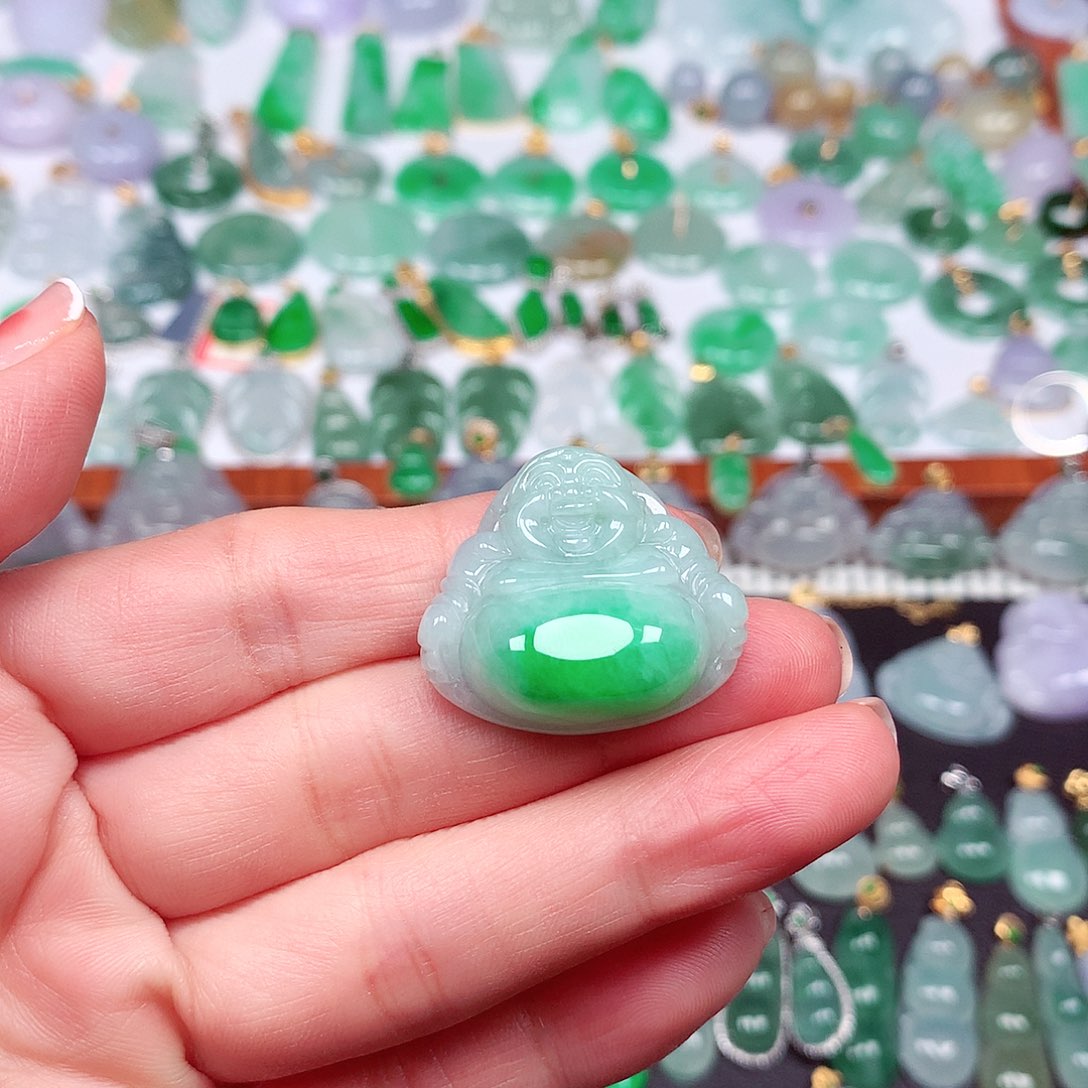 翡翠颈饰未镶嵌天然翡翠A货