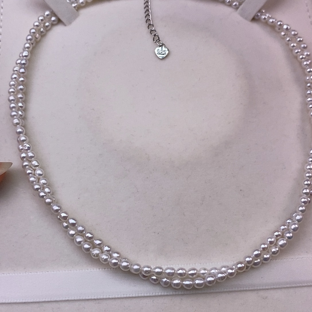 淡水珍珠银S925镶嵌颈饰