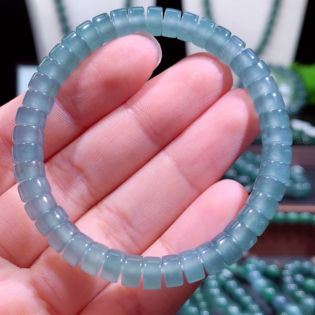 翡翠未镶嵌手链天然a货翡翠手串7