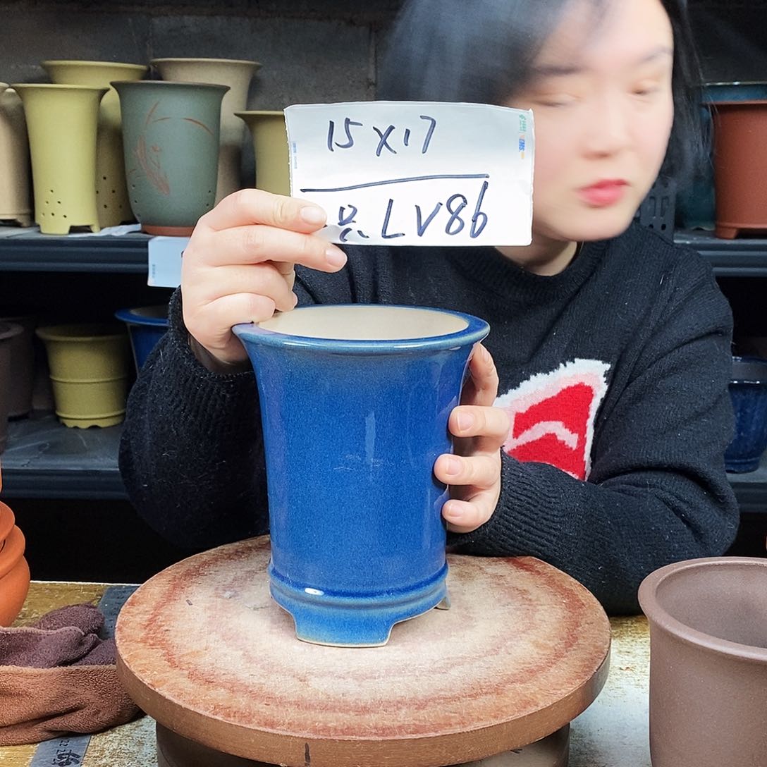 紫砂一只紫砂花盆LV86