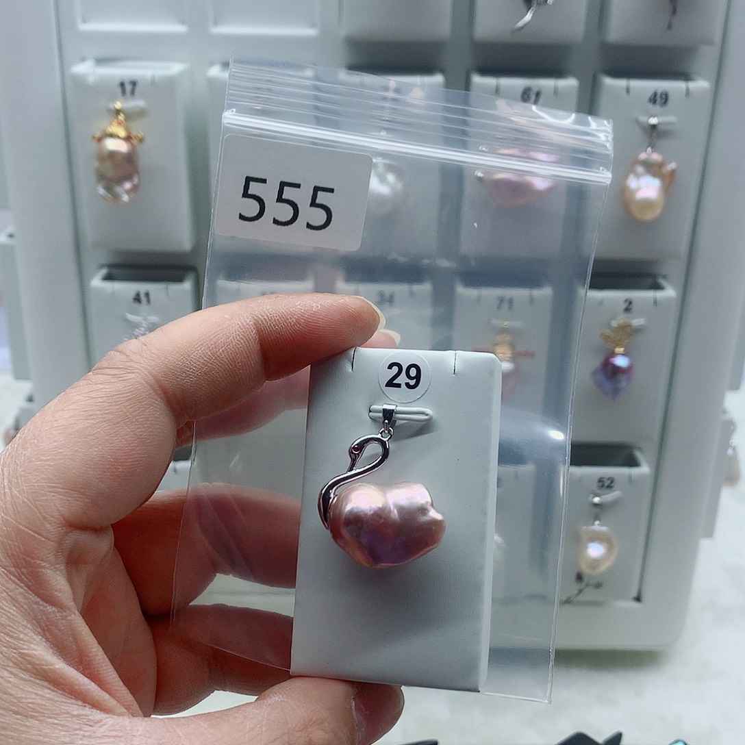 合金淡水珍珠吊坠(不含链)