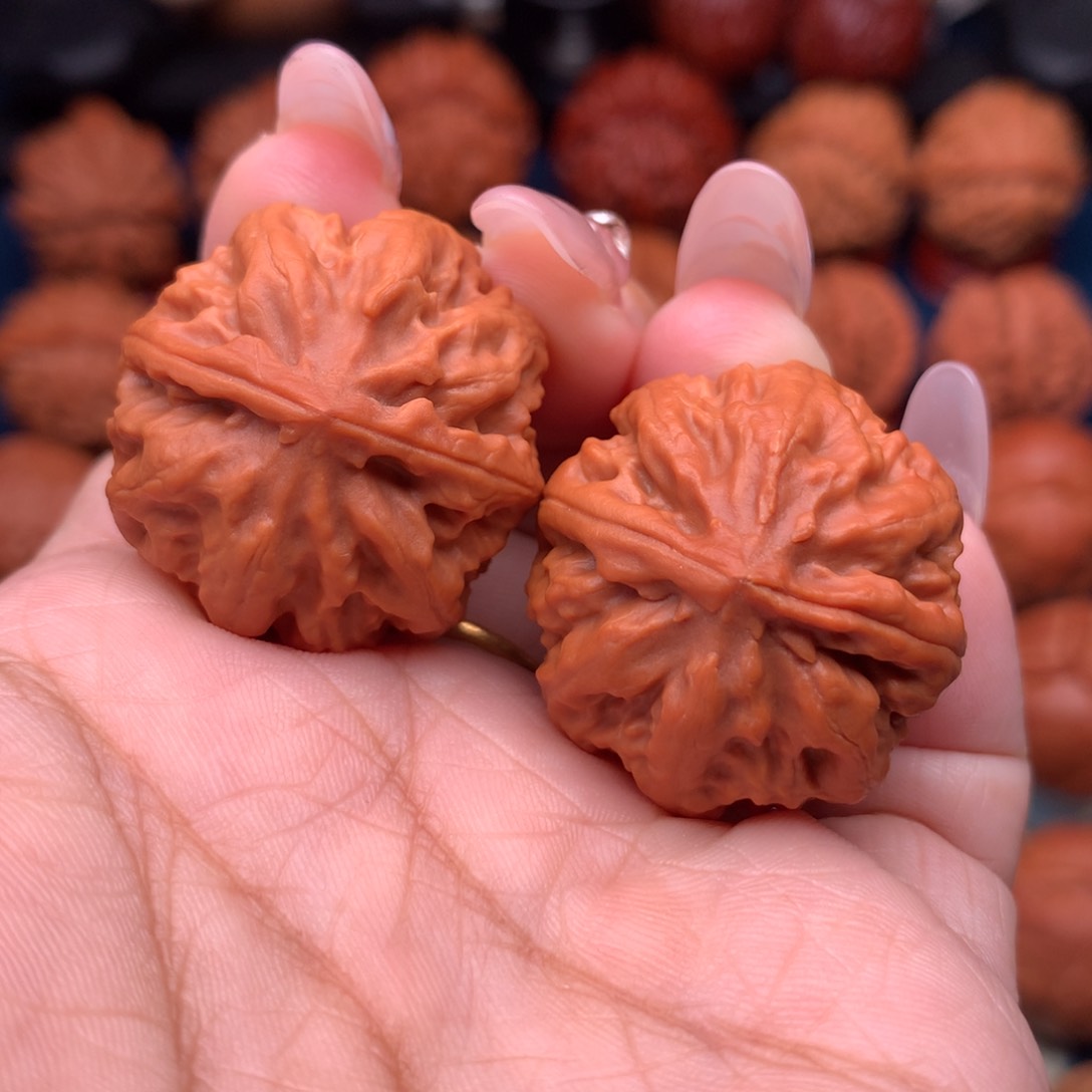 把件文玩核桃雪花粗筋