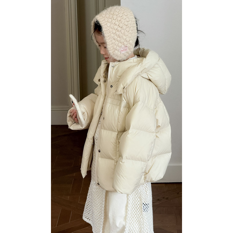 （冬日色彩短）8046新国标90白鸭绒短款羽绒服男女童外套儿童羽绒