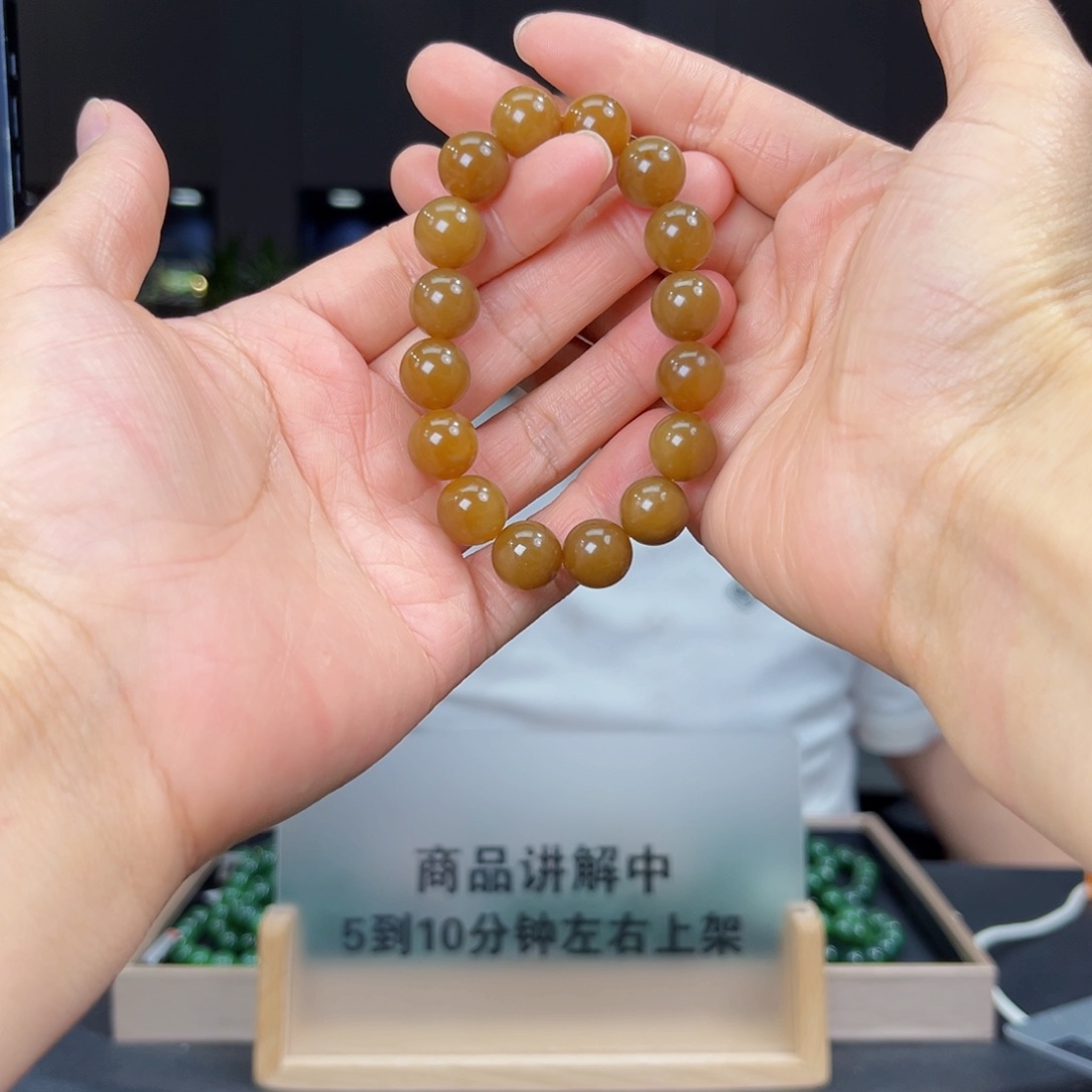 手串未镶嵌和田玉纯天然和田玉新疆且末金山糖料12