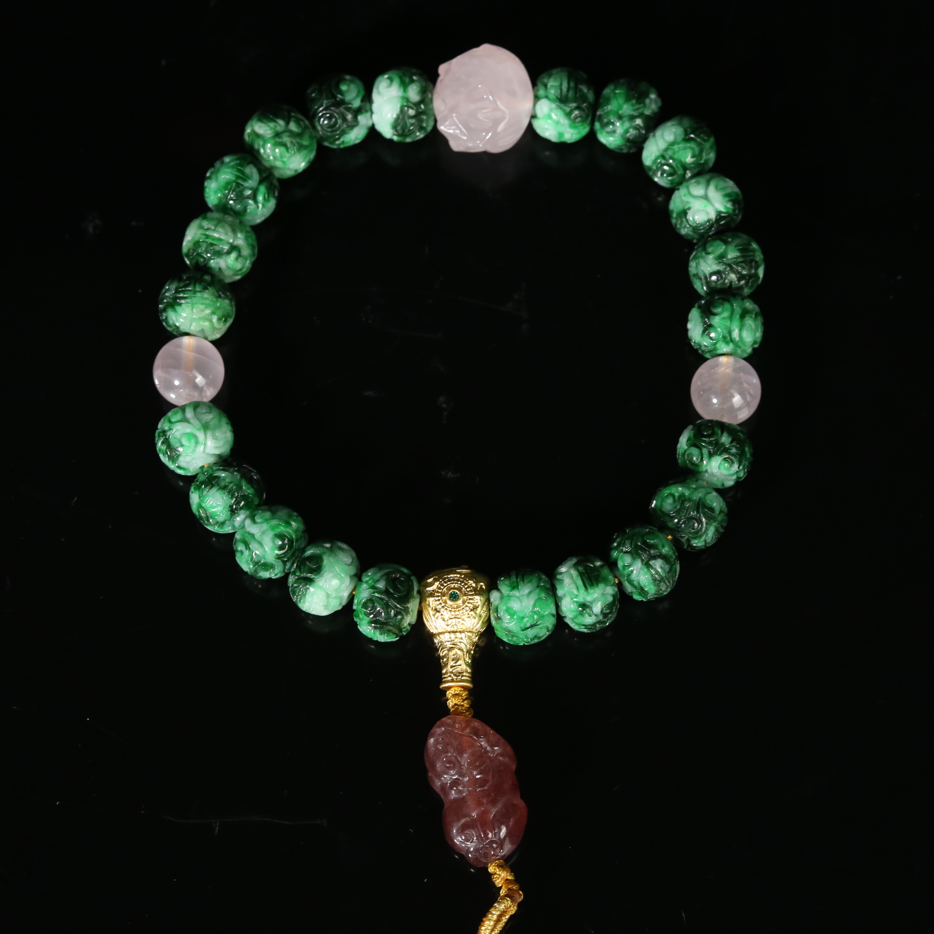 清代老翡翠手持【华豫之门】DES251202001