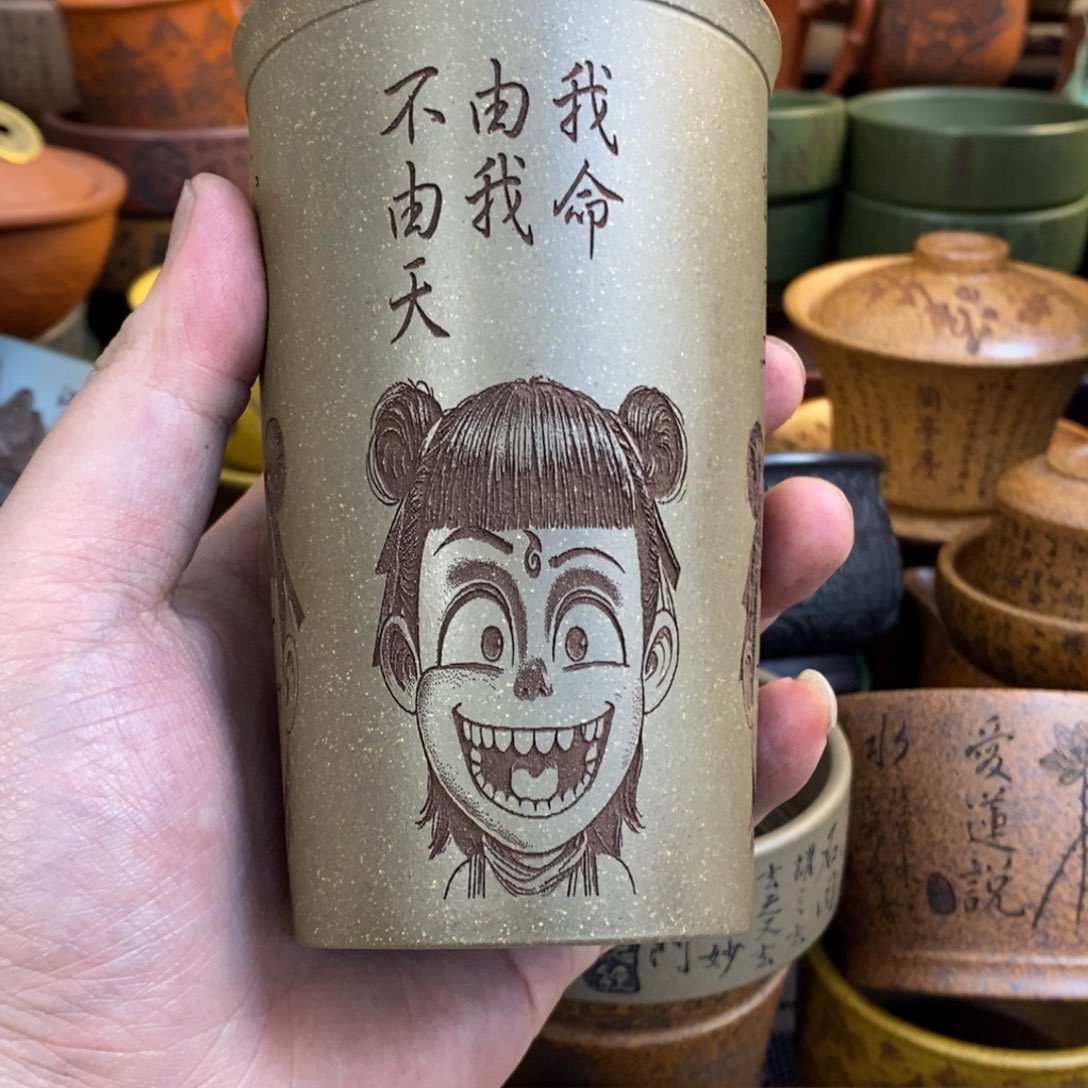 紫砂杯子宜兴全手工紫砂杯