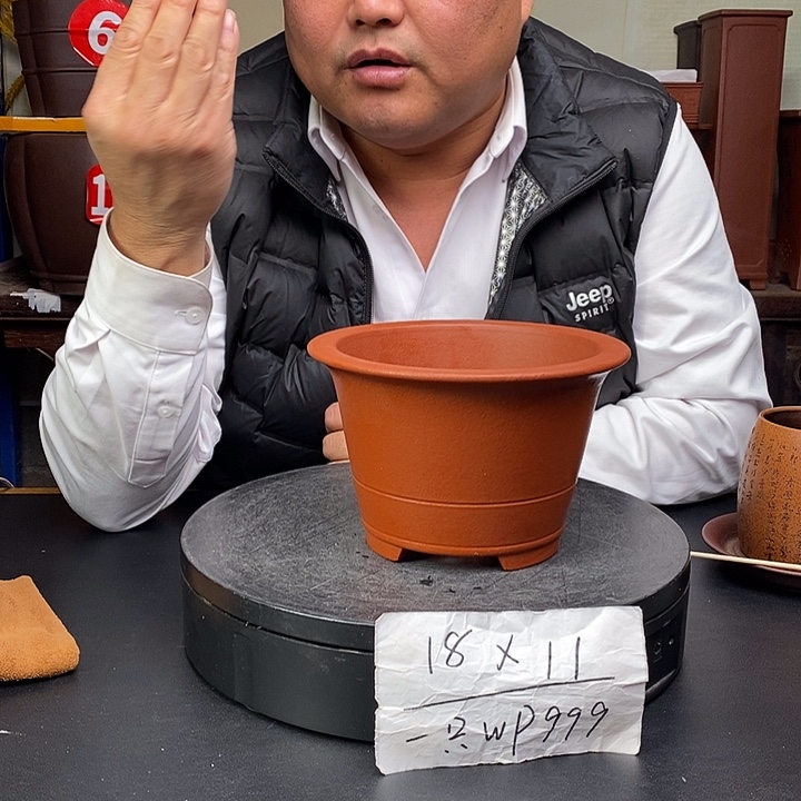 紫砂花盆货号一只WP999