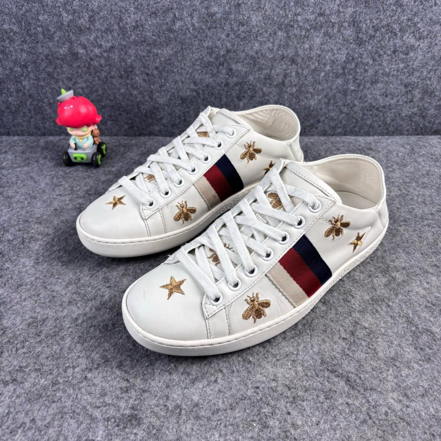 95新  ACE星星小蜜蜂刺绣小白鞋 36.5码 YLP1491