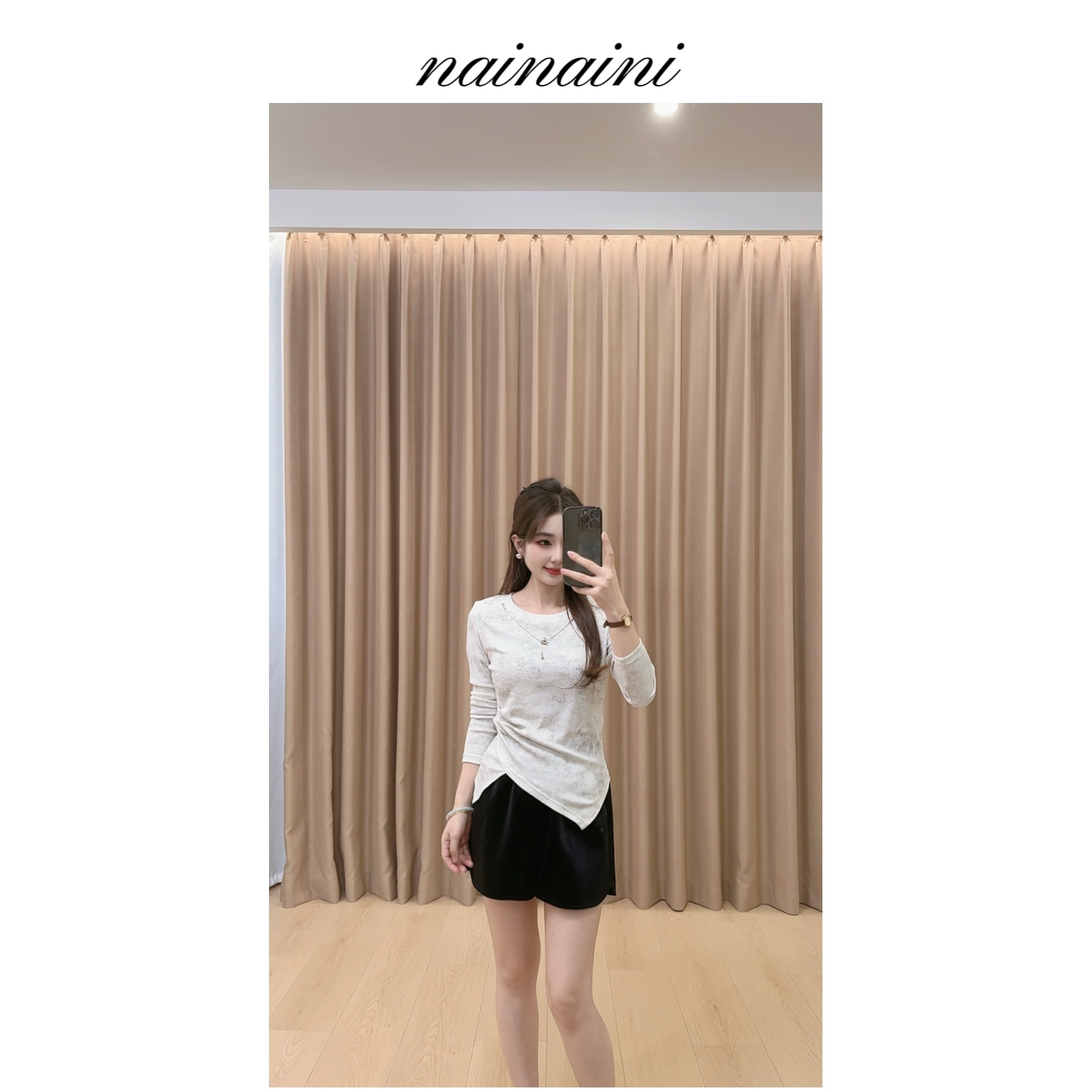 【扎染T恤】打底女2025小个子秋季新款气质显瘦时尚百搭3513