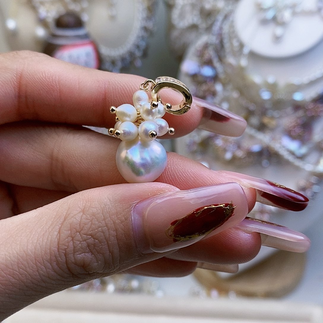 淡水珍珠颈饰银S925镶嵌