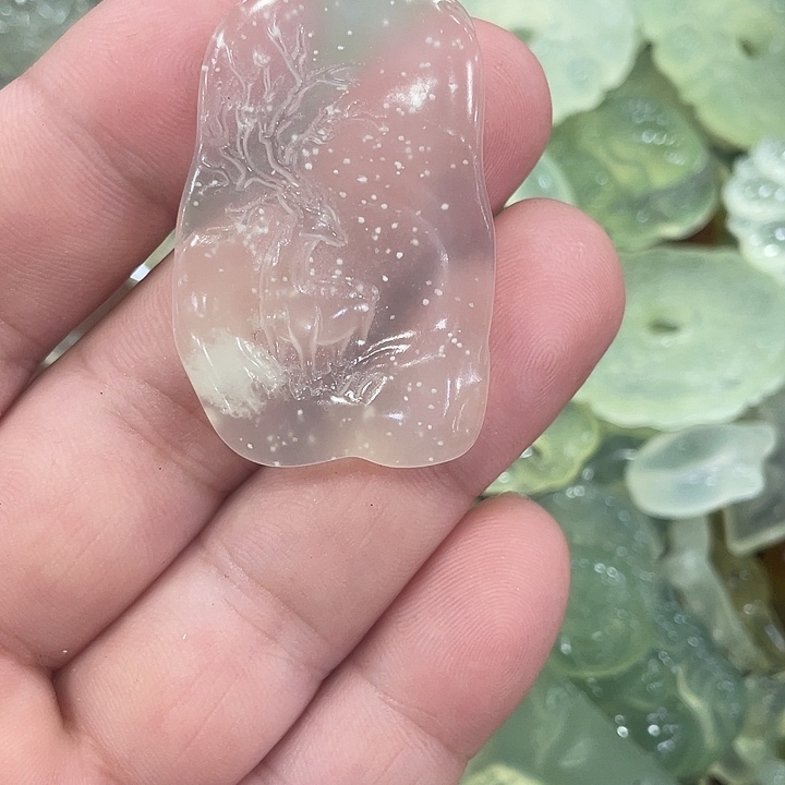 蛇纹石玉合金颈饰