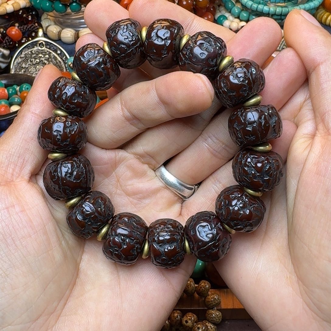 柏香籽/百香籽吊坠星月