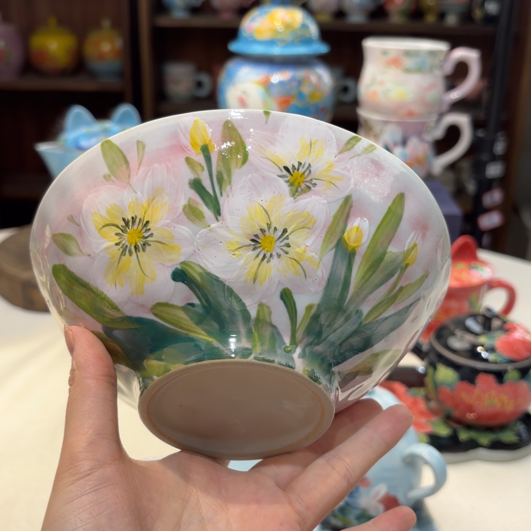 景德镇手绘高温釉下彩陶瓷茶具