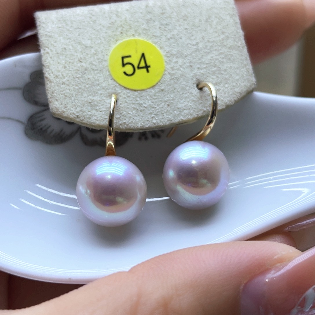 淡水珍珠耳饰银S925镶嵌