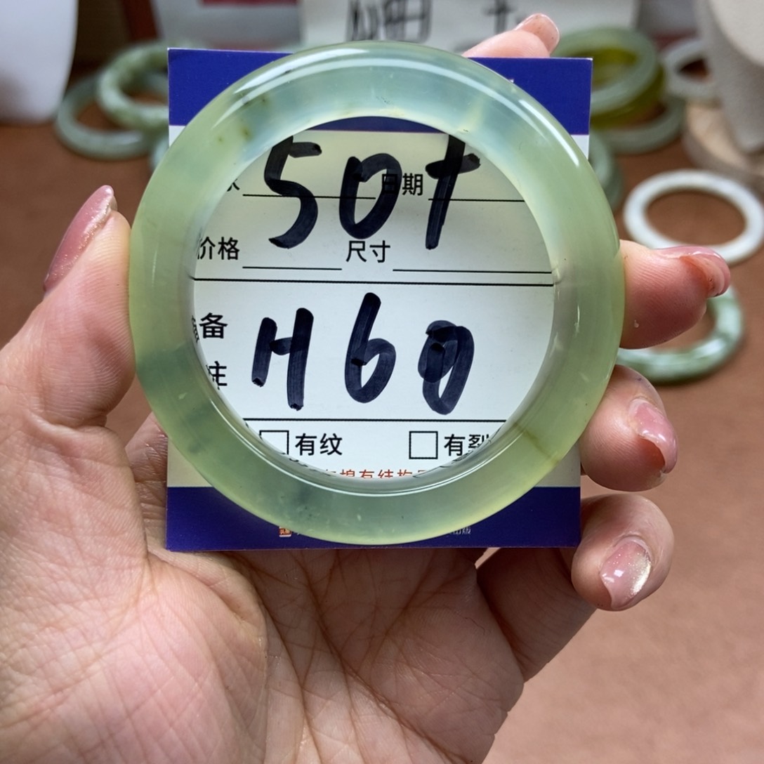 岫玉手镯手镯银S925镶嵌