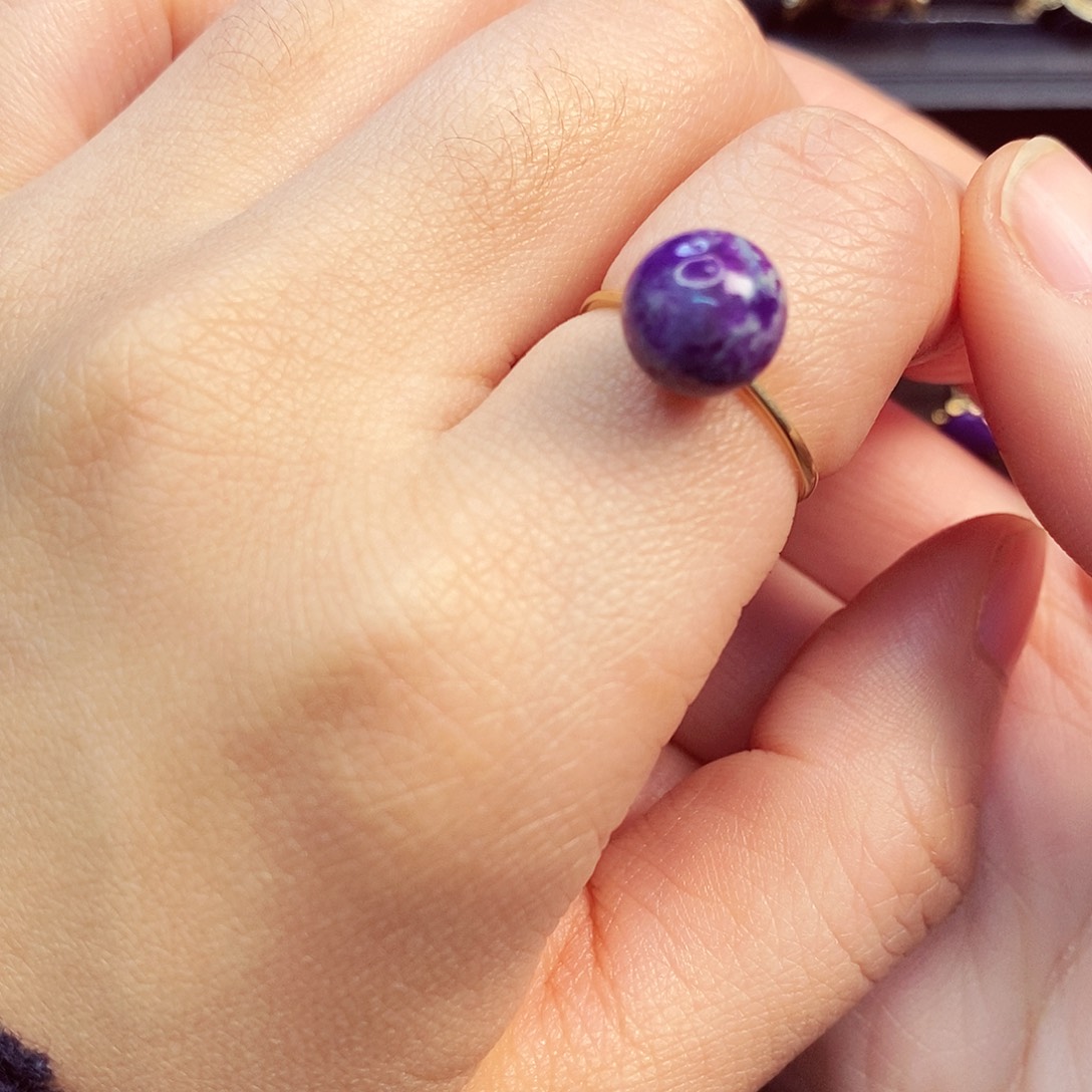 苏纪石（舒俱来）戒指18K金镶嵌