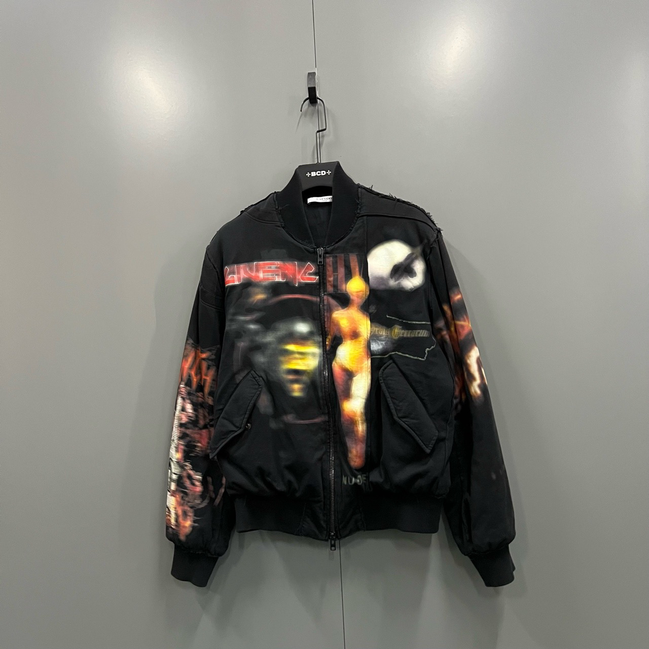 95新 Givenchy/纪梵希 图案满印长袖拉链夹克 M码/13335/